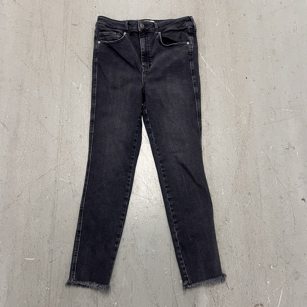 We The Free Thirty One - Free People High Waist With Buttons Black Jeans 30 x 26